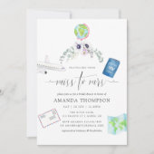 Dusty Violet Floral Miss to Mrs Vrijgezellenfeest Kaart (Voorkant)