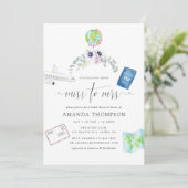 Dusty Violet Floral Miss to Mrs Vrijgezellenfeest Kaart (Staand voorkant)