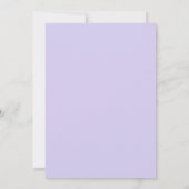 Dusty Violet Floral Reduced Wedding Guest List Aankondiging (Achterkant)