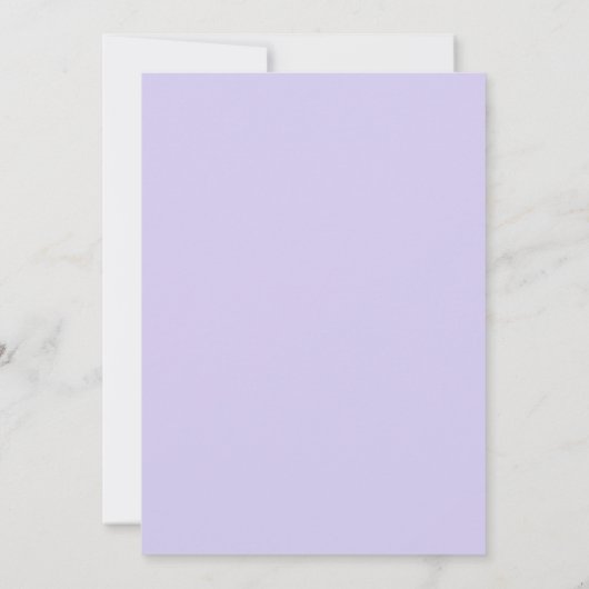 Dusty Violet Floral Reduced Wedding Guest List Aankondiging (Achterkant)