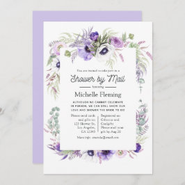 Dusty Violet Floral Vrijgezellenfeest per post Kaart