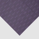 Dusty Violet Monogram Crescent Moon Patroon Tissuepapier (Detail)