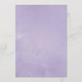 Dusty Violet Poppy Floral Bevestiging Kaart (Achterkant)