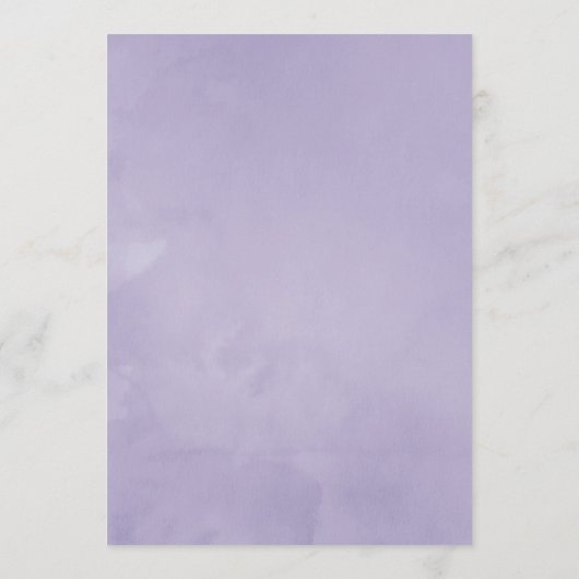 Dusty Violet Poppy Floral Bevestiging Kaart (Achterkant)