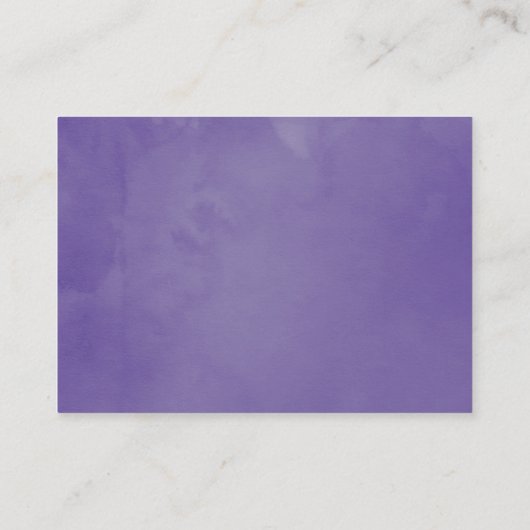 Dusty Violet Waterverf Floral Baby Book Request Informatiekaartje (Achterkant)