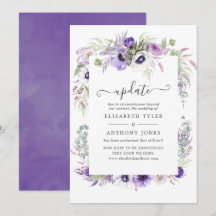 Dusty Violet Waterverf Floral Wedding Update