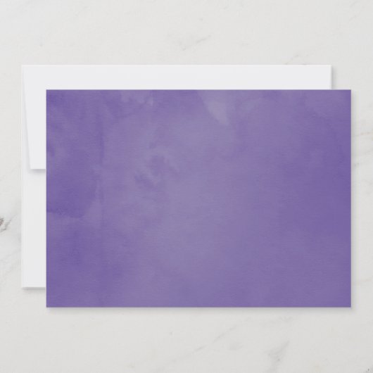 Dusty Violet Wedding Floral Wedding Save the Date (Achterkant)