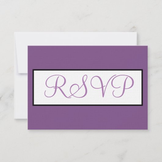 Dusty Violet Wedding RSVP-script RSVP Kaartje (Voorkant)
