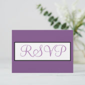 Dusty Violet Wedding RSVP-script RSVP Kaartje (Staand voorkant)