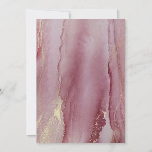 Dusty Viva Magenta Wedding Uitnodiging (Achterkant)