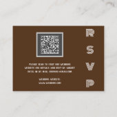 Dusty waterverf & Butterfly moderne QR-code RSVP Informatiekaartje (Achterkant)