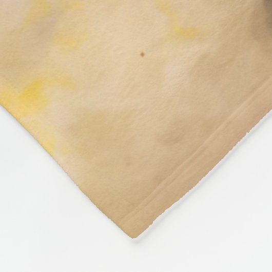 Dusty Western Aquarel Cowboy Riding Mustang Fleece Deken (Hoek)