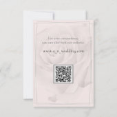 Dusty White Roses Bruiloft Details Behuizing Kaart (Achterkant)