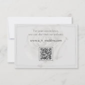 Dusty White Roses Bruiloft RSVP Response Kaart (Achterkant)