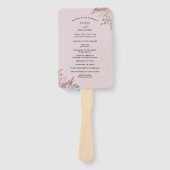 Dusty Wildflower Botanical Wedding Program Fans Handwaaier (Voorkant)