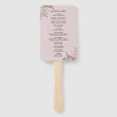 Dusty Wildflower Botanical Wedding Program Fans Handwaaier (Achterkant)