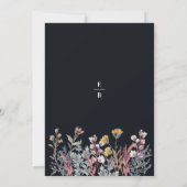 Dusty Wildflower Waterverf Weddenschap Kaart (Achterkant)