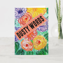 Dusty Words Gevouwen Wenskaart Kaart