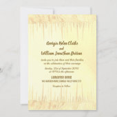 Dusty Yellow Icicle Wedding-kaart (Voorkant)