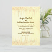 Dusty Yellow Icicle Wedding-kaart (Staand voorkant)