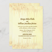 Dusty Yellow Icicle Wedding-kaart (Voorkant / Achterkant)