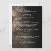 Dusty Zwart & Goud bruiloft Kaart (Achterkant)