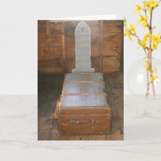 "Dusty's Grave" Hallowe'en Kaart (Gele Bloem)