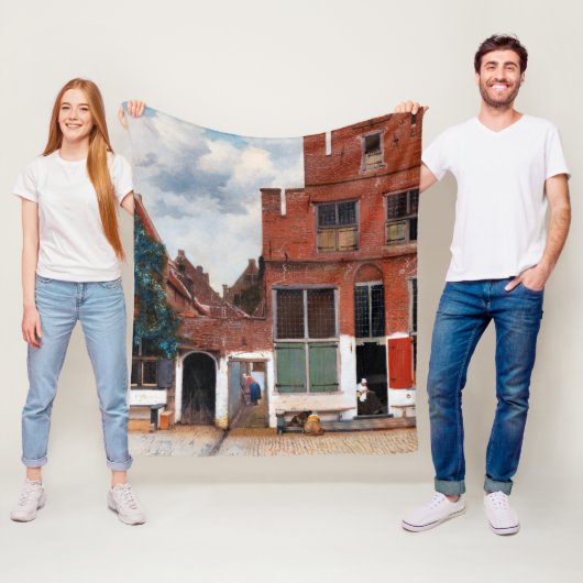 Dutch Alley, Johannes Vermeer Fleece Deken (In situ)