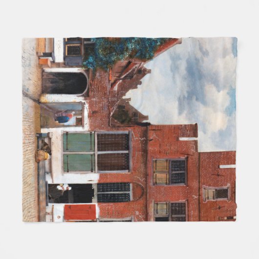 Dutch Alley, Johannes Vermeer Fleece Deken (Voorkant (Horizontaal))