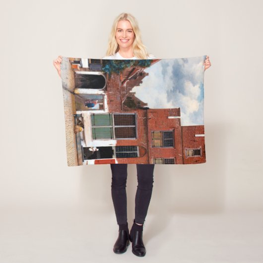 Dutch Alley, Johannes Vermeer Fleece Deken (In situ)