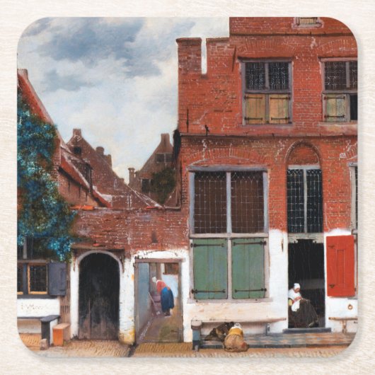 Dutch Alley, Johannes Vermeer Kartonnen Onderzetters (Voorkant)