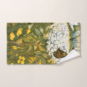 Dutch Art Nouveau Meadow Wildflowers, Vlinders Bad Handdoek (Handdoek)