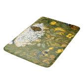 Dutch Art Nouveau Meadow Wildflowers, Vlinders Badmat (Gekanteld)