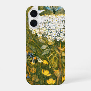 Dutch Art Nouveau Meadow Wildflowers, Vlinders iPhone 16 Hoesje