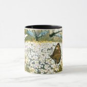 Dutch Art Nouveau Meadow Wildflowers, Vlinders Mok (Midden)