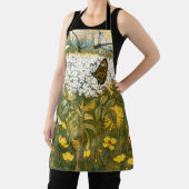 Dutch Art Nouveau Meadow Wildflowers, Vlinders Schort (Insitu)