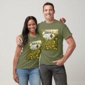 Dutch Art Nouveau Meadow Wildflowers, Vlinders T-shirt (Unisex)