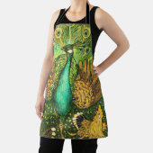 Dutch Art Nouveau Pauw en kippen Schort (Insitu)