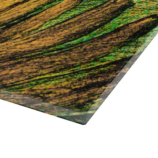 Dutch Art Nouveau Pauw en kippen Snijplank (Hoek)