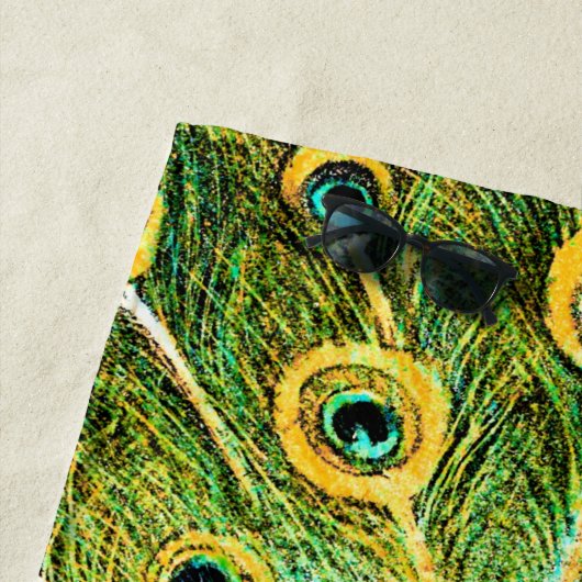 Dutch Art Nouveau Pauw en kippen Strandlaken (In situ)