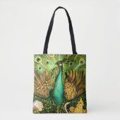 Dutch Art Nouveau Pauw en kippen Tote Bag (Voorkant)