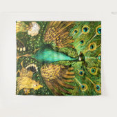 Dutch Art Nouveau Pauw en kippen Wandkleed (Voorkant (horizontaal))