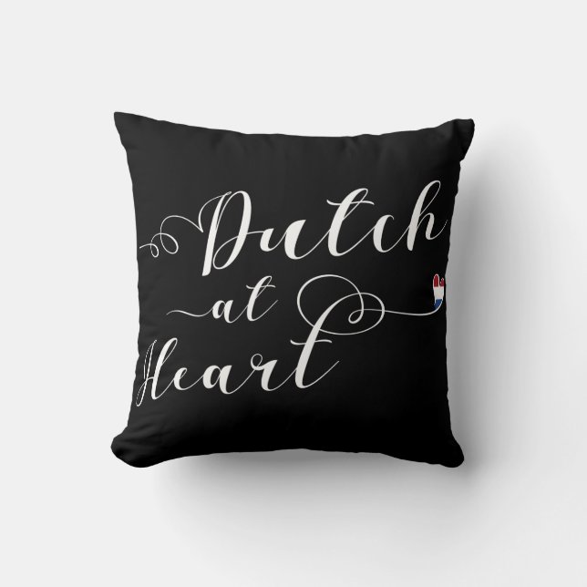 Dutch at Heart Throw Cushion, Holland Kussen (Voorkant)