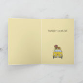 Dutch Birthday Retro Fiat 500 Kaart (Binnen)