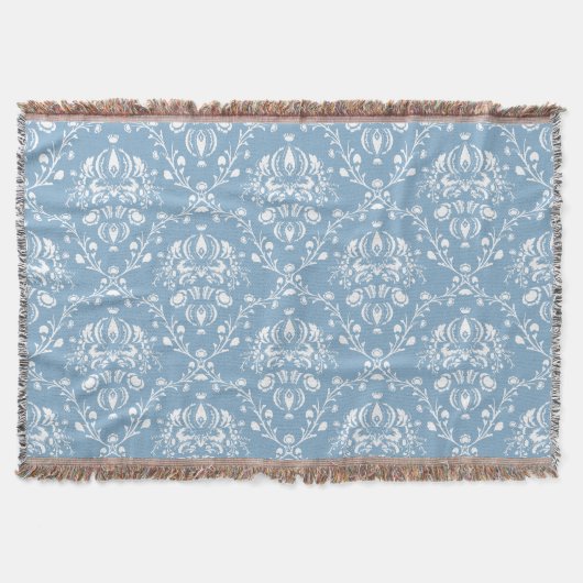 Dutch Blue Damask Deken (Voorkant)