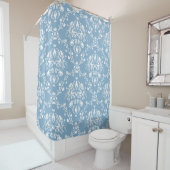 Dutch Blue Damask Douchegordijn (In situ)