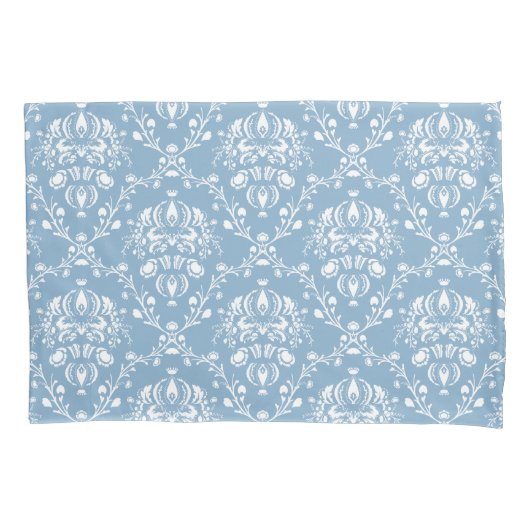 Dutch Blue Damask Kussensloop (Voorkant-Links)