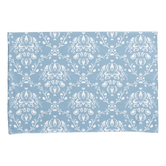 Dutch Blue Damask Kussensloop (Voorkant-Rechts)