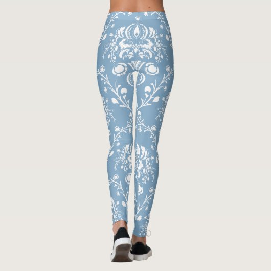 Dutch Blue Damask Leggings (Achterkant)