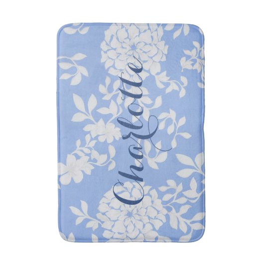 Dutch Blue Floral Delfts Stijl Badmat (Voorkant Verticaal)